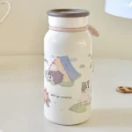 Cute Cat Thermos Cup Ins Student High-Looking Couple Water Cup Portable Tea Water Separation Stainless Steel Cup