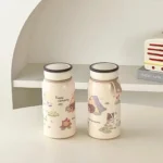 Cute Cat Thermos Cup Ins Student High-Looking Couple Water Cup Portable Tea Water Separation Stainless Steel Cup