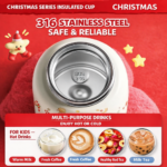 Christmas Gift Thermos Cup, High-Looking Coffee Cup for Girls and Couples, Double Drink 2026 Straw New Cup Gift