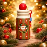Creative Graffiti Christmas Gift Cup, Simple and Cute Tea Brewing Stainles