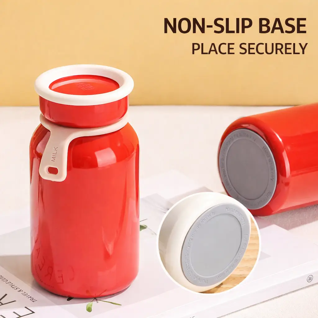 New Japanese-Style Cute Stainless Steel Milk Cup Outdoor Portable Rope Vacuum Insulated Cup Student Gift Cup