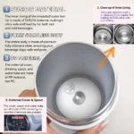 Light Luxury Oil Painting Straw Cup Portable Tea Water Separation Tea Cup Handy Water Cup 316 Stainless Steel Thermos Cup Ins Style