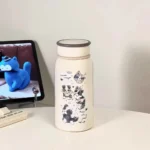 Ninikart Cute Cat Thermos Cup Ins Student High-Looking Couple Water Cup Portable Tea Water Separation Stainless Steel Cup