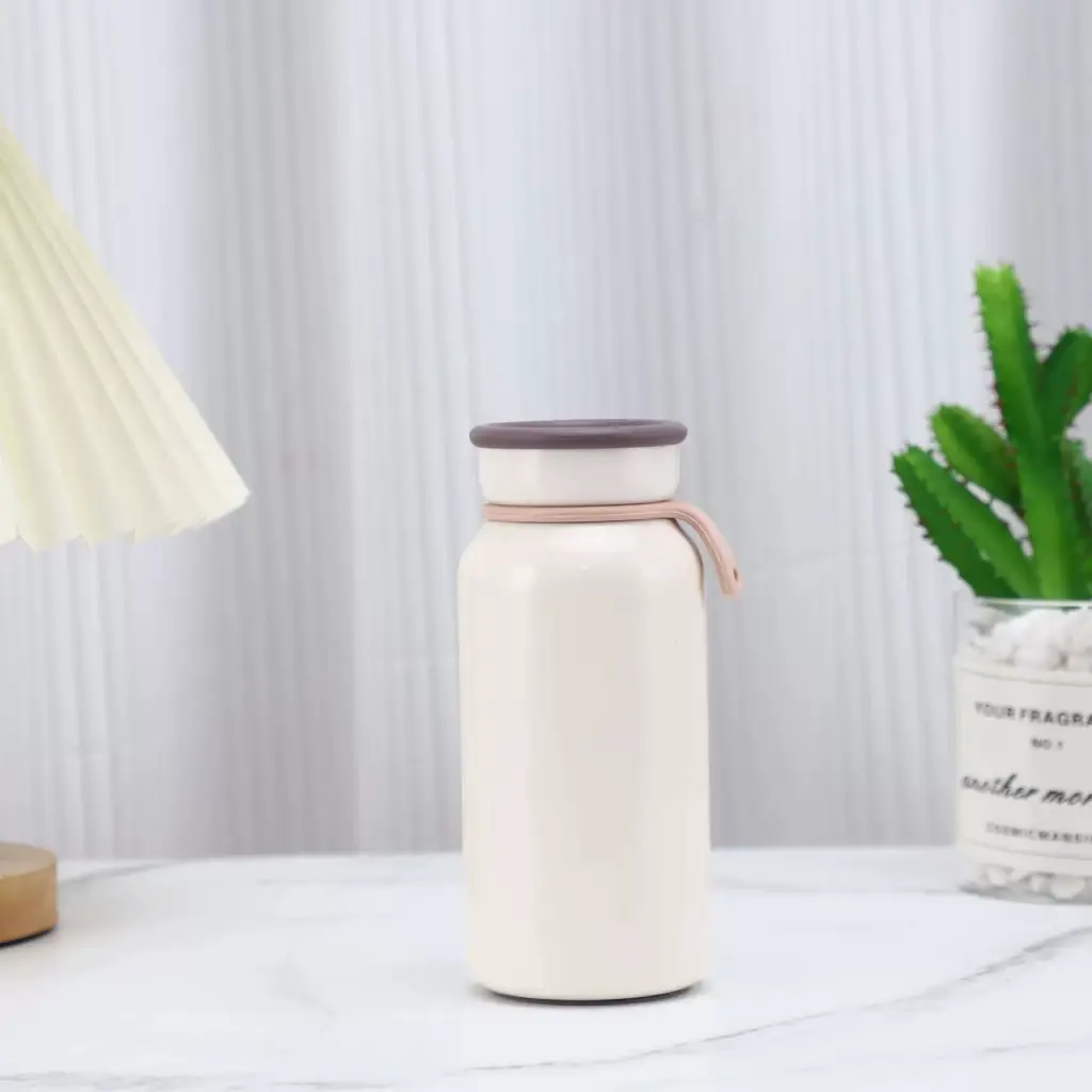 Ninikart Cute Cat Thermos Cup Ins Student High-Looking Couple Water Cup Portable Tea Water Separation Stainless Steel Cup