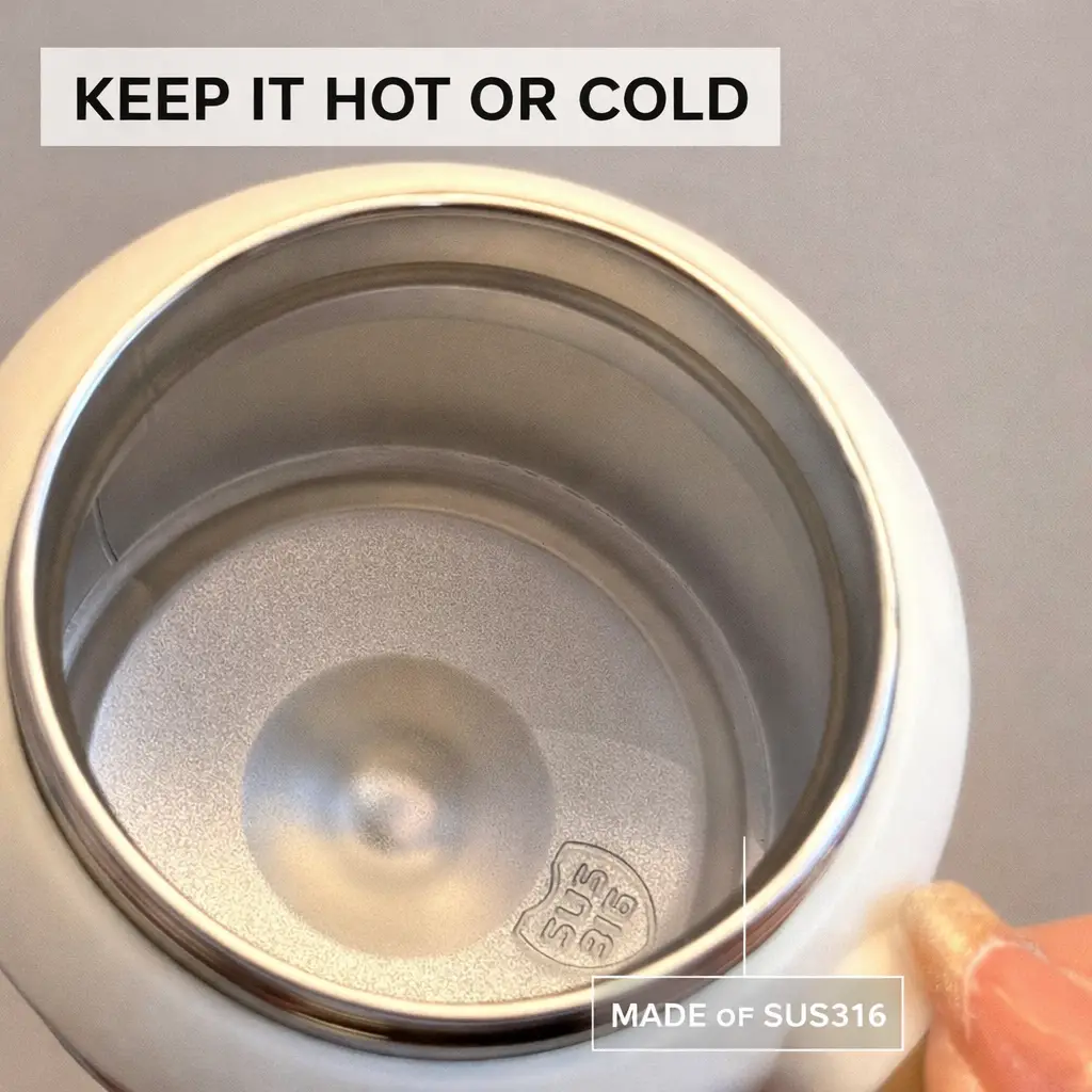 Ninikart High-value portable stainless steel large-capacity thermos cup straw student cup office