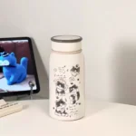 Ninikart Cute Cat Thermos Cup Ins Student High-Looking Couple Water Cup Portable Tea Water Separation Stainless Steel Cup