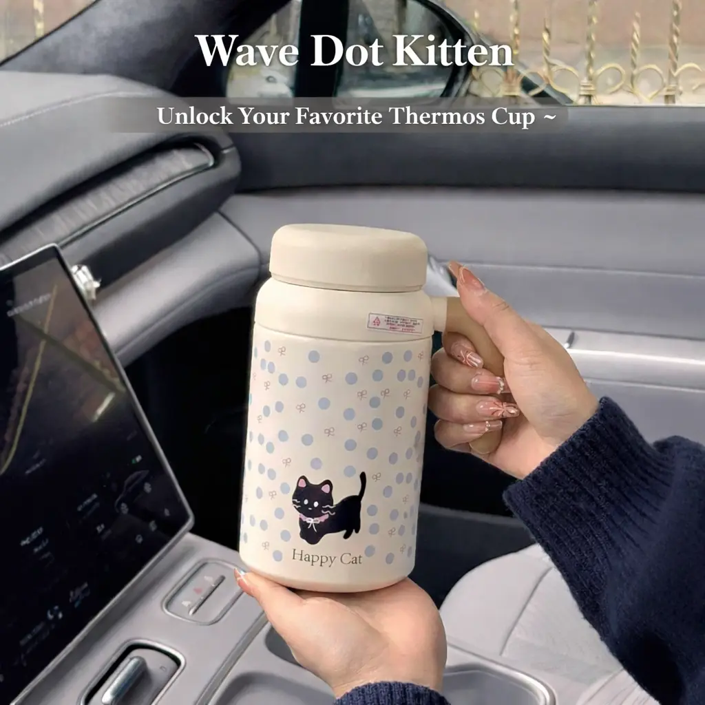 Ninikart High-value portable stainless steel large-capacity thermos cup straw student cup office