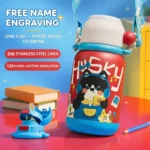 Ninikart High-Looking 316 Stainless Steel Cartoon Kidsren’s Thermos Cup, Outdoor Portable Tumbler, Student Large-Capacity Cup