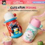 Ninikart High-Looking 316 Stainless Steel Cartoon Kidsren’s Thermos Cup, Outdoor Portable Tumbler, Student Large-Capacity Cup