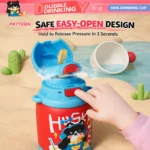 Ninikart High-Looking 316 Stainless Steel Cartoon Kidsren’s Thermos Cup, Outdoor Portable Tumbler, Student Large-Capacity Cup