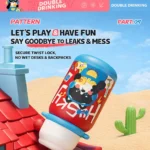 Ninikart High-Looking 316 Stainless Steel Cartoon Kidsren’s Thermos Cup, Outdoor Portable Tumbler, Student Large-Capacity Cup