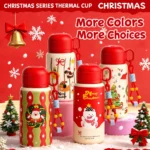 Ninikart High-quality cross-border student pop-up cup, portable hand-held double-drink children’s straw cup, convenient outdoor travel water bottle.