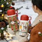 Ninikart High-quality cross-border student pop-up cup, portable hand-held double-drink children’s straw cup, convenient outdoor travel water bottle.