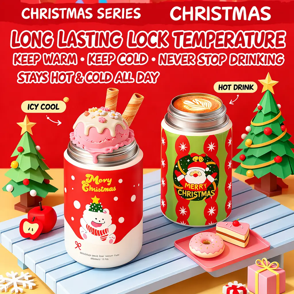 Ninikart High-quality cross-border student pop-up cup, portable hand-held double-drink children’s straw cup, convenient outdoor travel water bottle.