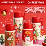 Ninikart High-quality cross-border student pop-up cup, portable hand-held double-drink children’s straw cup, convenient outdoor travel water bottle.