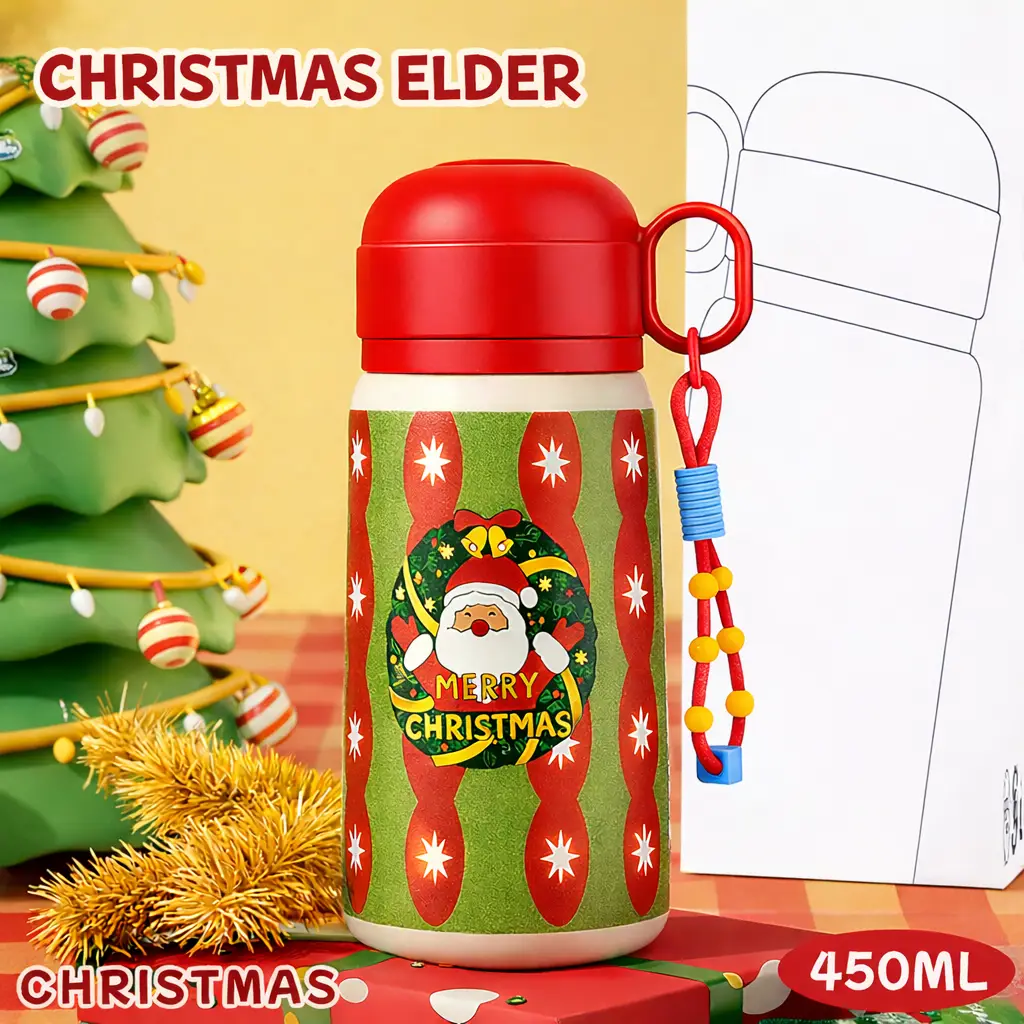 Ninikart High-quality cross-border student pop-up cup, portable hand-held double-drink children’s straw cup, convenient outdoor travel water bottle.