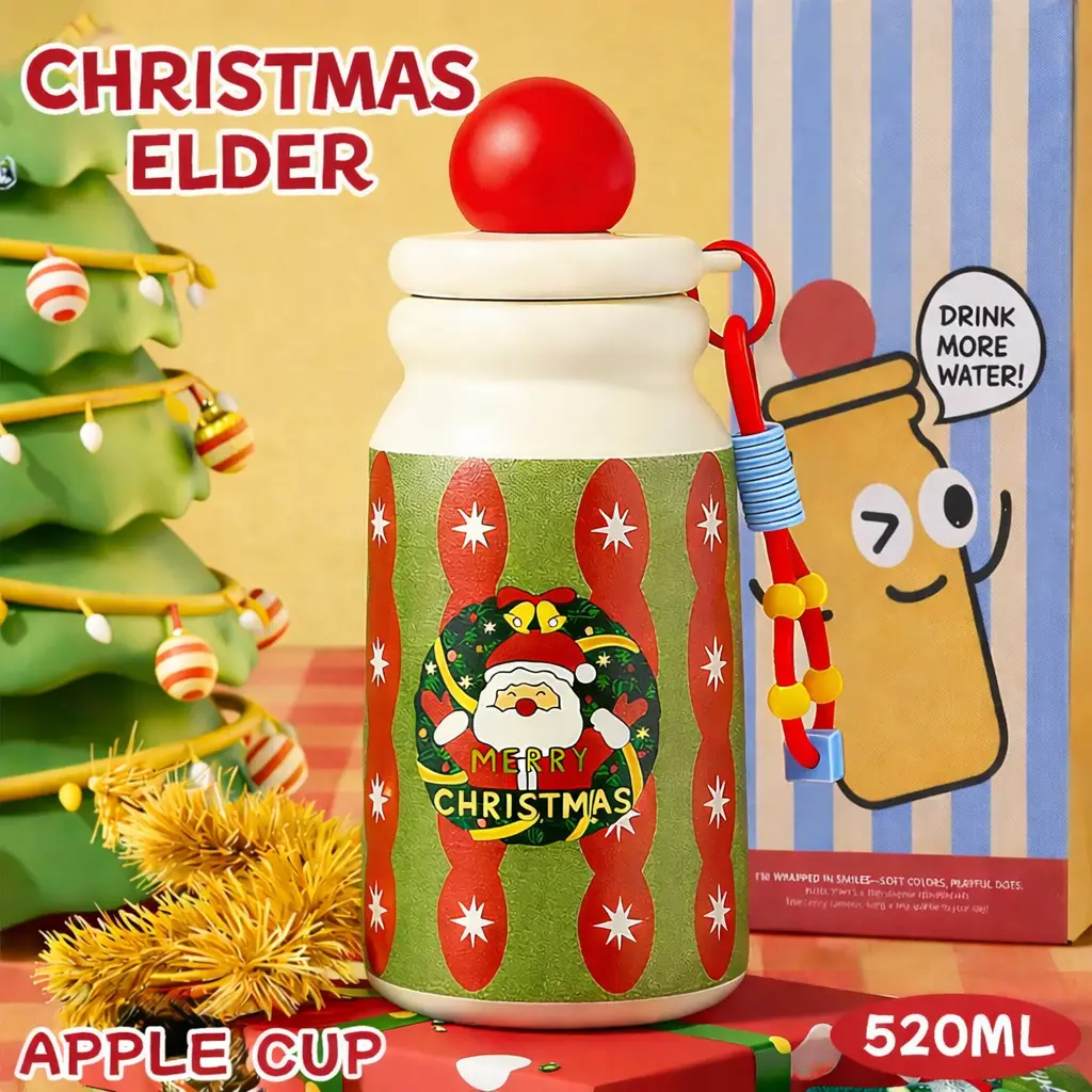 Ninikart High-quality cross-border student pop-up cup, portable hand-held double-drink children’s straw cup, convenient outdoor travel water bottle.